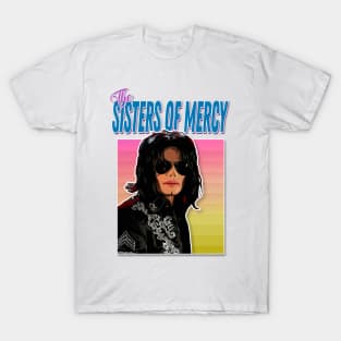 THE SISTERS OF MERCY / Aesthetic Tribute Jacko Goth Parody Design T-Shirt